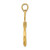 Image of 10K Yellow Gold 3-D Large Fish Hook with Rope Pendant