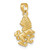 Image of 10k Yellow Gold 3-D Leo Zodiac Pendant