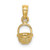 Image of 10K Yellow Gold 3-D Mini Basket Pendant