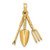 Image of 10K Yellow Gold 3-D Moveable Garden Hand Tool Collection Pendant
