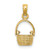 Image of 10K Yellow Gold 3-D Moveable Handle Basket Pendant