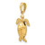 Image of 10k Yellow Gold 3-D Moveable Turtle Pendant