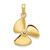 Image of 10K Yellow Gold 3-D Polished Three Blade Propeller Pendant