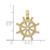 Image of 10k Yellow Gold 3-D Ship Wheel Pendant