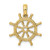 Image of 10k Yellow Gold 3-D Ship Wheel Pendant