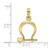 Image of 10k Yellow Gold 3-D SMALL SHACKLE LINK SCREW Pendant