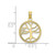 Image of 10k Yellow Gold 3-D SMALL TREE of LIFE IN ROUND FRAME Pendant Image of 10k Yellow Gold 3-D SMALL TREE of LIFE IN ROUND FRAME Pendant