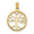Image of 10k Yellow Gold 3-D SMALL TREE of LIFE IN ROUND FRAME Pendant Image of 10k Yellow Gold 3-D SMALL TREE of LIFE IN ROUND FRAME Pendant