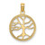 Image of 10k Yellow Gold 3-D SMALL TREE of LIFE IN ROUND FRAME Pendant Image of 10k Yellow Gold 3-D SMALL TREE of LIFE IN ROUND FRAME Pendant