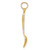 Image of 10k Yellow Gold 3-D Table Spoon Pendant