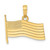 Image of 10K Yellow Gold American Flag Pendant