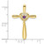 Image of 10k Yellow Gold Amethyst Cross w/ Heart Slide Pendant