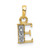 Image of 10K Yellow Gold and Rhodium Diamond Initial E Pendant