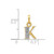 Image of 10K Yellow Gold and Rhodium Diamond Initial K Pendant