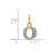 Image of 10K Yellow Gold and Rhodium Diamond Initial O Pendant
