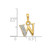 Image of 10K Yellow Gold and Rhodium Diamond Initial W Pendant