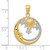 Image of 10K Yellow Gold and Rhodium Diamond-cut Moon, Stars, and Sun Pendant