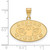 Image of 10K Yellow Gold Auburn University Medium Pendant by LogoArt (1Y045AU)