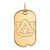 10K Yellow Gold Auburn University Small Dog Tag by LogoArt