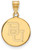 Image of 10K Yellow Gold Baylor University Medium Disc Pendant by LogoArt (1Y042BU)