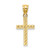 Image of 10k Yellow Gold Beaded and Polished Cross Pendant