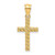 Image of 10k Yellow Gold Beaded and Polished Cross Pendant