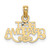 Image of 10k Yellow Gold Best Grandma with Flower Pendant