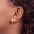 Image of 16mm 10k Yellow Gold Budded Cross Earrings