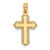 Image of 10K Yellow Gold Budded Cross Pendant 10D3501