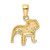 Image of 10K Yellow Gold Bulldog Pendant 10K3426