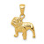 Image of 10K Yellow Gold Bulldog Pendant 10K3426