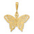 Image of 10K Yellow Gold Butterfly Pendant 10C1849