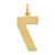Image of 10K Yellow Gold Casted Large Diamond-cut Number 7 Charm