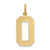 Image of 10K Yellow Gold Casted Large Polished Number 0 Charm
