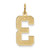 Image of 10K Yellow Gold Casted Large Polished Number 3 Charm