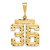 Image of 10K Yellow Gold Casted Medium Diamond-cut Number 36 Pendant