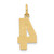 Image of 10K Yellow Gold Casted Medium Diamond-cut Number 4 Charm