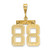 Image of 10K Yellow Gold Casted Medium Polished Number 88 Pendant