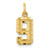 Image of 10K Yellow Gold Casted Small Diamond-cut Number 9 Charm