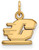 Image of 10K Yellow Gold Central Michigan University X-Small Pendant by LogoArt