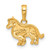 Image of 10K Yellow Gold Collie Dog Pendant