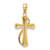Image of 10K Yellow Gold Cross With Drape Pendant
