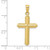 Image of 10K Yellow Gold Cross with Striped Border Pendant