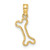 Image of 10k Yellow Gold Cut-Out & Polished Mini Dog Bone Pendant Image of 10k Yellow Gold Cut-Out & Polished Mini Dog Bone Pendant