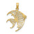 Image of 10k Yellow Gold Cut-Out Angelfish Pendant