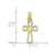 Image of 10K Yellow Gold Cut-Out Cross w/ Dove Pendant
