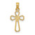 Image of 10K Yellow Gold Cut-Out Cross w/ Dove Pendant