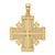 Image of 10K Yellow Gold Cut-Out Jerusalem Cross Pendant