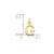 Image of 10K Yellow Gold Cutout Letter G Initial Charm