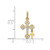 Image of 10k Yellow Gold CZ Budded Cross w/ Cross Dangle Pendant